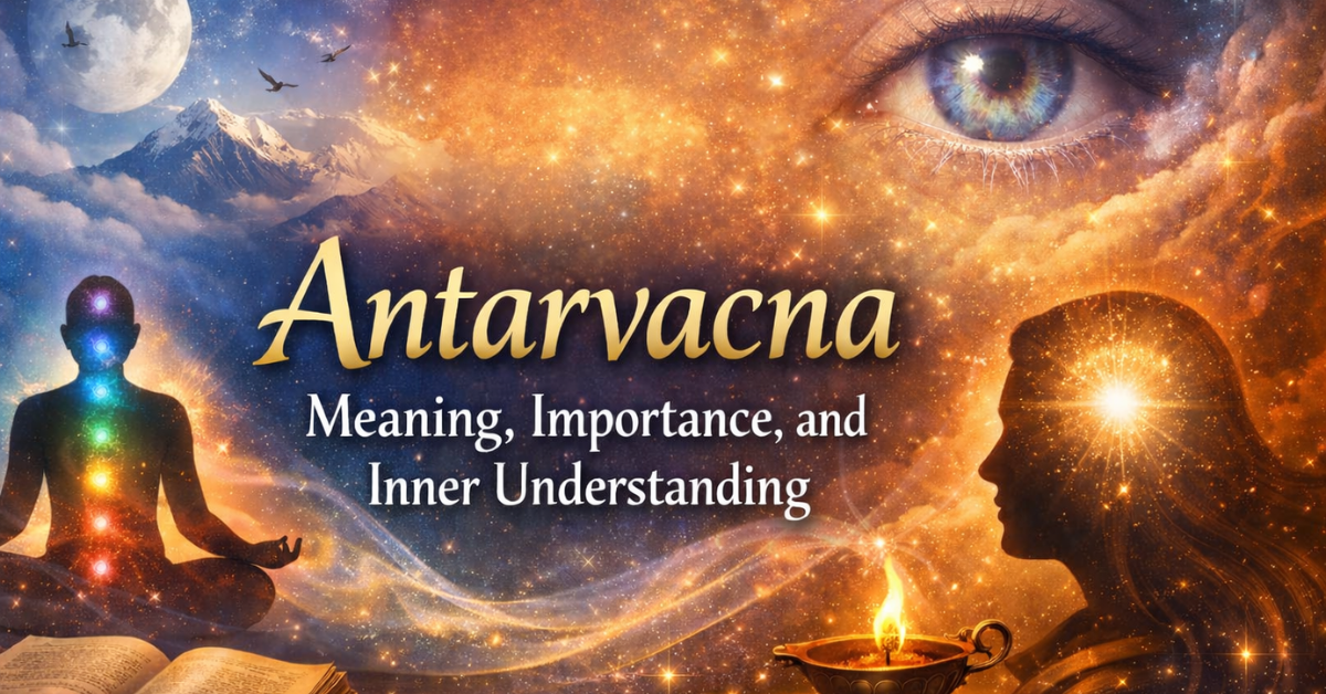 Antarvacna representing inner voice and self awareness through calm reflection
