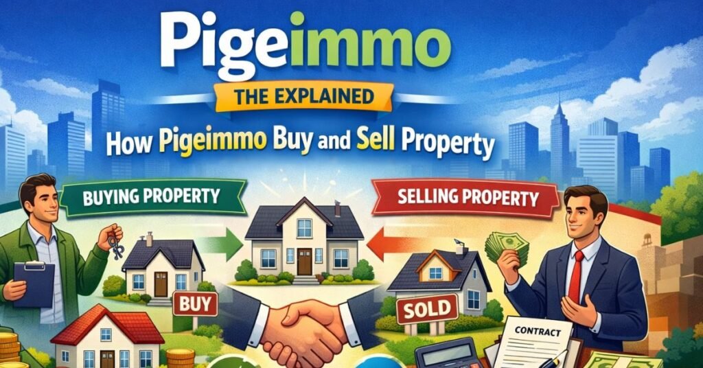 Pigeimmo real estate platform interface for buyers and sellers
