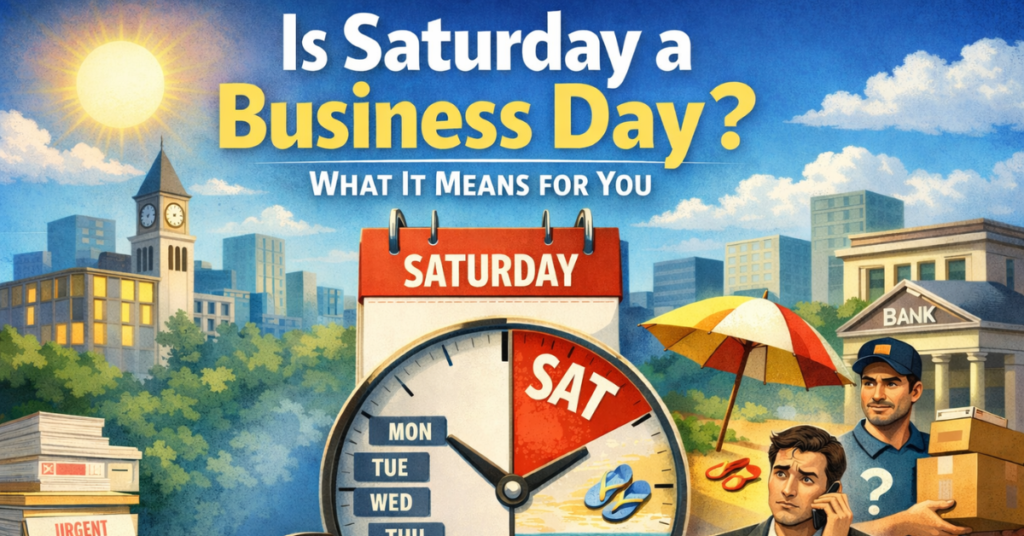 Is Saturday a business day explained with banking, shipping, and legal examples