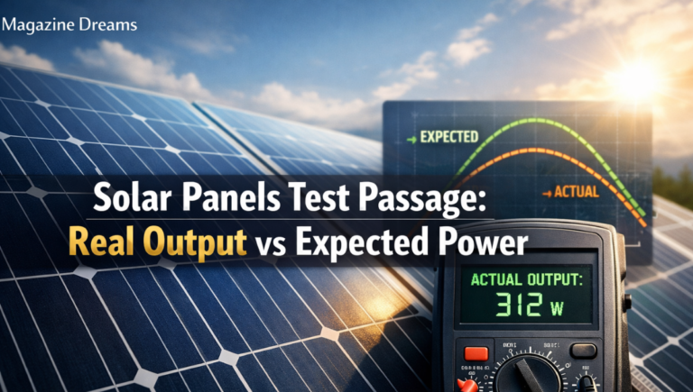 Solar Panels Test Passage: Real Output vs Expected Power Solar panel output performance under real world conditions showing sunlight efficiency and energy production