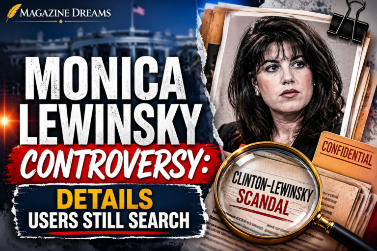 Monica Lewinsky speaking during a public discussion about media culture, political controversy, and cyberbullying awareness in a professional setting inspired by the 1990s scandal coverage.